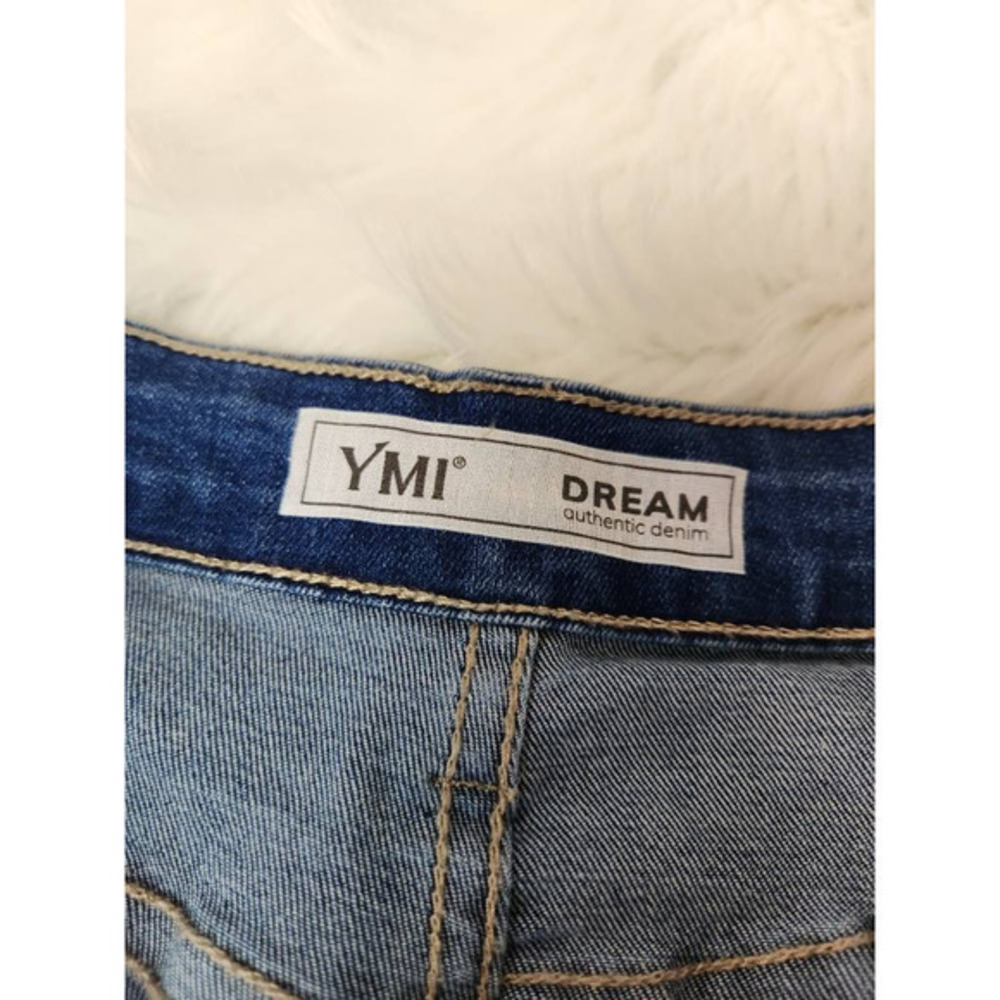 YMI‎ Womens Dream Cropped Skinny Jeans Blue Distressed High Rise 11/30 - Picture 6 of 7